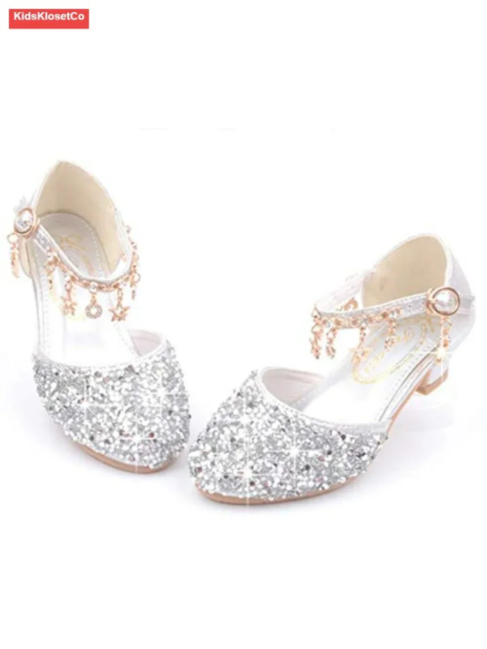 Glitter Sequin Princess Mary Jane Low Heel Dance Shoes